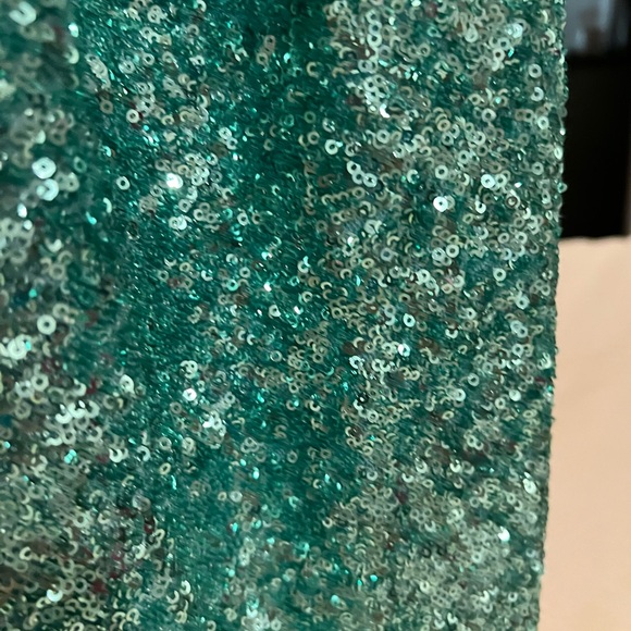 INC Sequin Teal Aqua Racerback Tank Size Medium - Picture 7 of 12